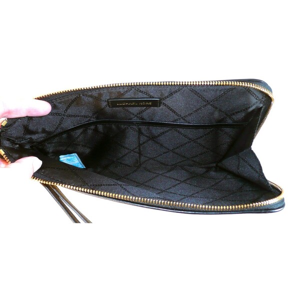 Michael Kors Pouch Love Los Angeles Natural Canvas Wristlet Purse Bag Clutch New - Picture 8 of 9